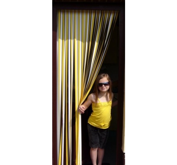 Tube Type Blinds - Yellow and White