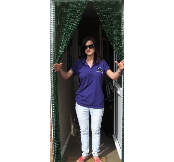 Premium All Green Coloured Aluminium Chain Blind -100cm