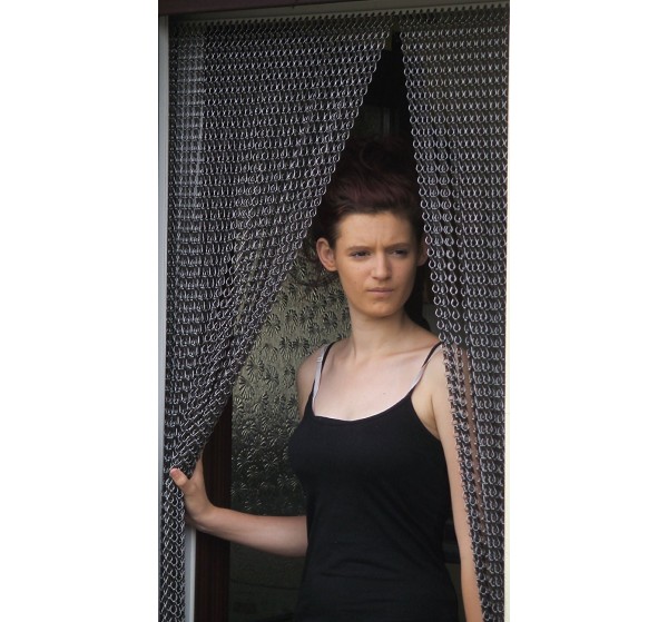 Premium Deep Pewter Coloured Aluminium Chain Blind - 80cm