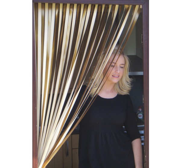 Heavy Duty Bug Blind,Fly Blind,Strip Blind, Door Blind-GOLD/CREAM