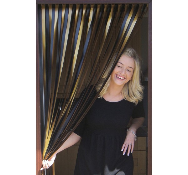 Heavy Duty Bug Blind,Fly Blind,Strip Blind, Door Blind-GOLD/BLACK