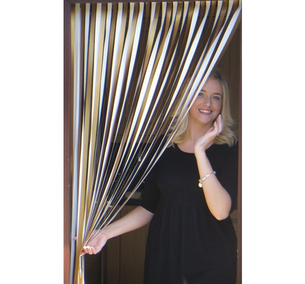 Heavy Duty Bug Blind,Fly Blind,Strip Blind, Door Blind-GOLD/WHITE