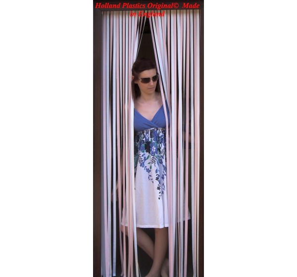 Heavy Duty Bug Blind,Fly Blind,Strip Blind, Door Blind-PASTEL PINK/WHITE