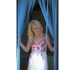 Heavy Duty Bug Blind,Fly Blind,Strip Blind, Door Blind-POWDER BLUE